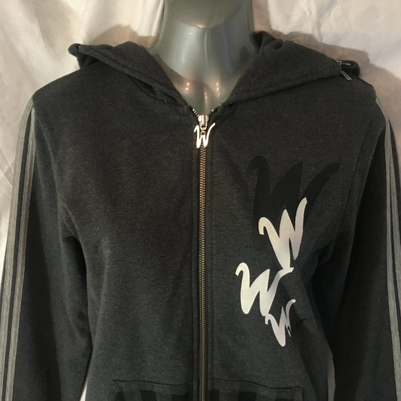 Wildchild Nation Hoodie Small Women s Adult Gray Black Graphic Sweatshirt - Picture 2 of 13